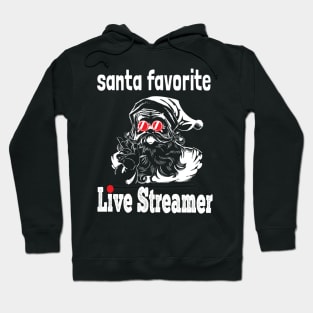 Live-streaming Tee Funny Santa online streamer Gamer Xmas Hoodie